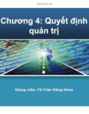 Bài giảng Quản trị học: Chương 4 - Trần Đăng Khoa