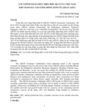 Các chính sách thực hiện hiệu quả của Việt Nam khi tham gia vào cộng đồng kinh tế Asean (Aec)