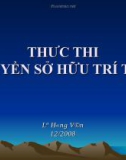 Bài giảng Thưc thi quyền sở hữu trí tuệ - Lê Hồng Vân