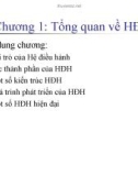 Bài giảng Hệ điều hành: Chương 1 - Phan Xuân Huy