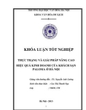Tóm tắt Khóa luận tốt nghiệp: Thực trạng và giải pháp nâng cao hiệu quả kinh doanh của khách sạn Paloma ở Hà Nội