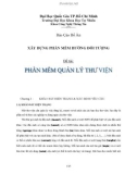 Báo cáo đồ án Xây dựng phần mềm hướng đối tượng: Phần mềm quản lý thư viện