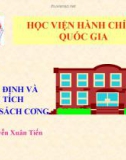 Bài giảng Hoạch định và phân tích chính sách công: Chương 6 - ThS. Nguyễn Xuân Tiến