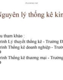 Bài giảng Nguyên lý thống kê kinh tế (ĐH KTQD) - Chương 1: Các vấn đề chung của thống kê