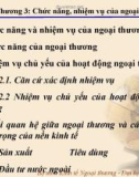 Bài giảng Chính sách thương mại quốc tế - Chương 3: Chức năng, nhiệm vụ của ngoại thương