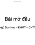 Bài giảng Hệ điều hành Unix: Chương 1 - Ngô Duy Hòa