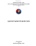 Giáo trình Lịch sử kinh tế quốc dân (Giáo trình đào tạo từ xa): Phần 1