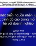 Bài giảng Sự phát triển nguồn nhân lực kỹ thuật trình độ cao trong mối quan hệ với doanh nghiệp