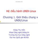 Bài giảng Hệ điều hành Unix-Linux: Chương 1 - Đặng Thu Hiền