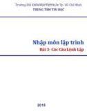 Bài giảng Nhập môn lập trình: Bài 3 - Trần Duy Thanh