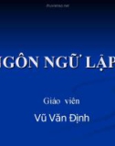 Bài giảng Ngôn ngữ lập C - Vũ Văn Định