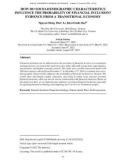 How do socio-demographic characteristics influence the probability of financial inclusion evidence from a transitional economy