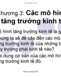 Bài giảng Kinh tế học phát triển: Chương 3 - Lương Thị Ngọc Oanh