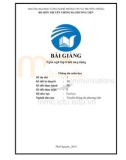 Bài giảng Ngôn ngữ lập trình ứng dụng: Phần 1 – ĐH CNTT&TT