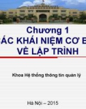 Bài giảng Cơ sở lập trình 1: Chương 1 - Lê Quý Tài