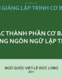 Bài giảng Lập trình cơ bản: Bài 2 - TS. Ngô Quốc Việt