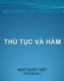 Bài giảng Lập trình cơ bản: Bài 5 - TS. Ngô Quốc Việt