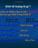 Bài giảng Kinh tế lượng - Chương 1