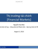 Bài giảng Kinh tế học vĩ mô: Thị trường tài chính - Nguyễn Hòa Bảo