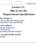 Bài giảng Phân tích yêu cầu phần mềm: Lecture 11 - Trần Văn Hoàng