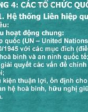 Bài giảng Quan hệ kinh tế quốc tế - Chương 4: Các tổ chức quốc tế