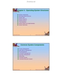 Lecture Operating system concepts (Sixth ed) - Chapter 3: Operating-system structures