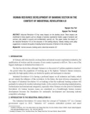 Human resource development of banking sector in the context of industrial revolution 4.0