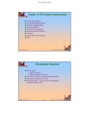 Lecture Operating system concepts (Sixth ed) - Chapter 12: File system implementation