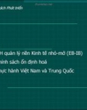 Bài giảng Chính sách phát triển (2015): Bài 20 - Châu Văn Thành