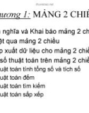 Bài giảng Lập trình C nâng cao - Chương 1: Mảng 2 chiều