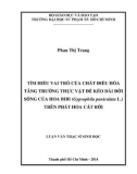 Luận văn Thạc sĩ Sinh học: Tìm hiểu vai trò của chất điều hòa tăng trưởng thực vật để kéo dài đời sống của hoa Bibi (Gypsophila Paniculata L.) trên phát hoa cắt rời