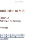 Lecture Introduction to MIS: Chapter 14 - Jerry Post