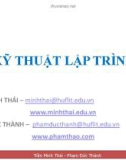 Bài giảng Kỹ thuật lập trình: Chương 1 - Trần Minh Thái, Phạm Đức Thành