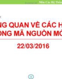 Bài giảng Các hệ thống phần mềm mã nguồn mở