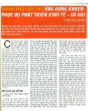 Thành phố Cần thơ: Ứng dụng KH&CN phục vụ phát triển kinh tế - xã hội