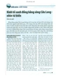 Kinh tế xanh đồng bằng Sông Cửu Long - Nhìn từ biển