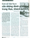 Kinh tế Việt Nam cần những đánh giá trung thực, khách quan