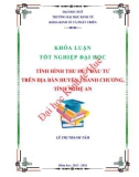 Khóa luận tốt nghiệp: Tình hình thu hút đầu tư trên địa bàn huyện Thanh Chương, tỉnh Nghệ An