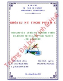 Khóa luận tốt nghiệp: Thu gom và xử lý rác thải sinh hoạt trên địa bàn Thị trấn Sịa, huyện Quảng Điền tỉnh Thừa Thiên Huế