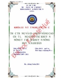 Khóa luận tốt nghiệp: Thực trạng và giải pháp nâng cao chất lượng công tác khuyến nông tại Trạm khuyến nông huyện Nam Đàn