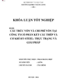 Khóa luận tốt nghiệp: Cấu trúc vốn và chi phí vốn tại Công tyCP Kết cấu thép cơ khí HT-Steel Thực trạng và giải pháp