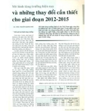 Mô hình tăng trưởng hiện nay và những thay đổi cần thiết cho giai đoạn 2012 - 2015