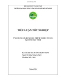 Tiểu luận tốt nghiệp Hệ thống thông tin địa lý: Ứng dụng GIS đánh giá thích nghi cây sắn tại tỉnh Tây Ninh