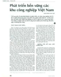 Phát triển bền vững các khu công nghiệp Việt Nam