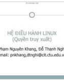 Bài giảng Hệ điều hành Linux - Bài 5: Quyền truy xuất