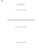 Luận văn Thạc sỹ Toán học: Tập giá trị của hàm số và ứng dụng