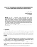 Impact of foreign direct investment on ensuring economic security of Bac Ninh province in the new situation