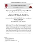 Impact of information disclosure on financial risks of listed real estate companies in Vietnam