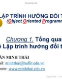 Bài giảng Lập trình hướng đối tượng (dùng Java): Chương 1 - Trần Minh Thái (2017)