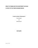 IMPACT OF MINING SECTOR INVESTMENT IN GHANA: A STUDY OF THE TARKWA MINING REGION